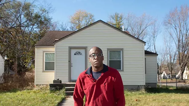 Jerry Flynn Dale stands in front of Def Sound Studio at 18315 Winthrop Ave., Detroit.