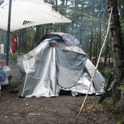 Our ramshackle, motley sweat lodge did its job.