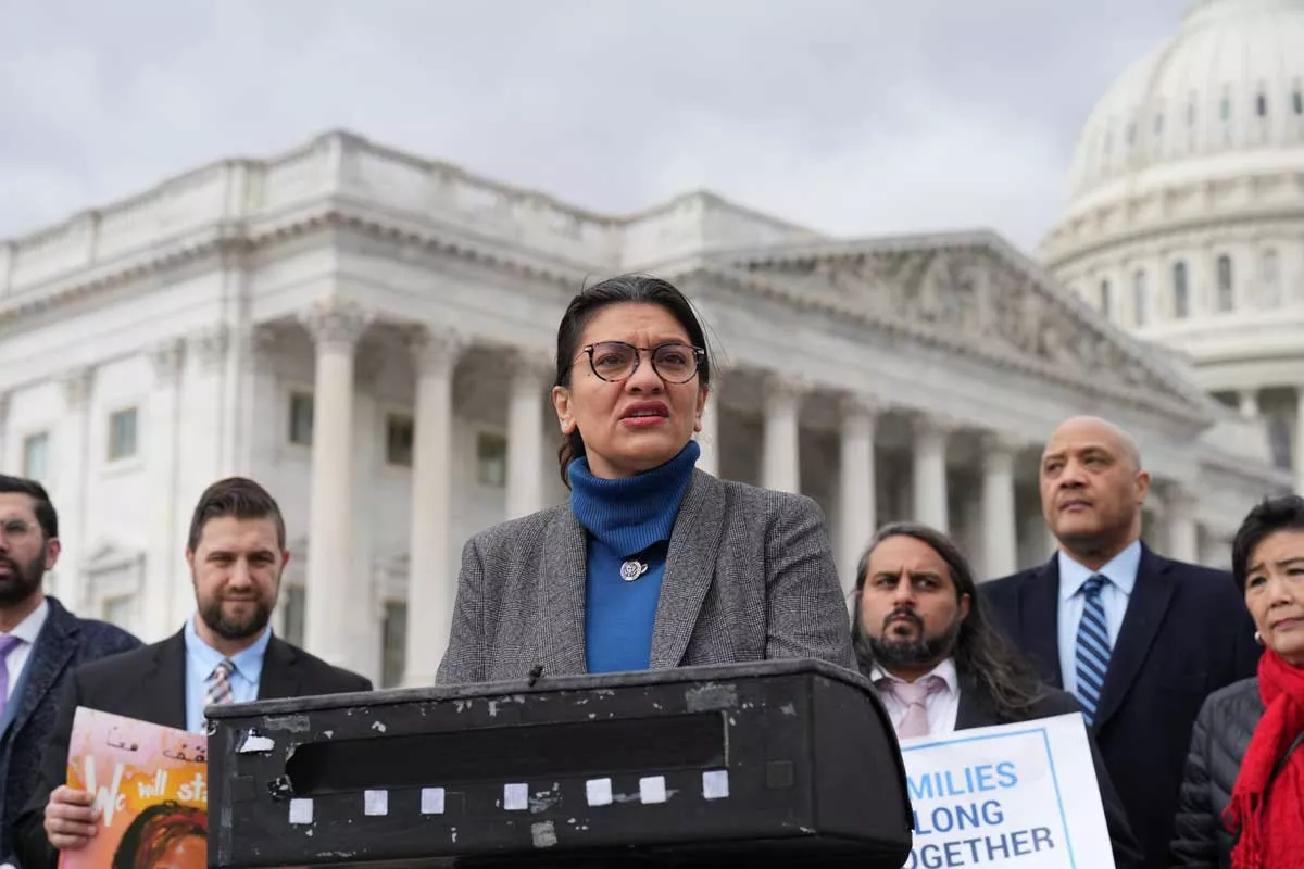Image: Congresswoman Rashida Tlaib at the U.S. Capitol.