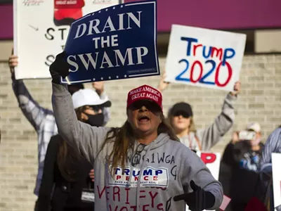 President Donald Trump supporters gathered in Detroit to protest the election results in November 2020.