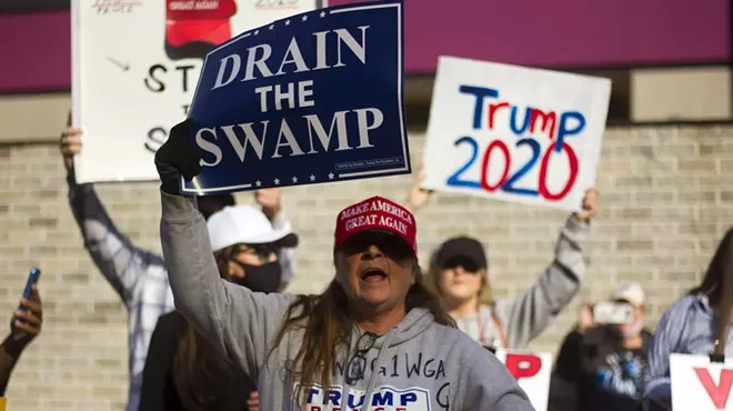 President Donald Trump supporters gathered in Detroit to protest the election results in November 2020.