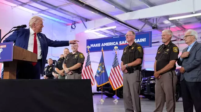 Image: Legal red flags raised by Trump campaign events at police stations in Michigan (3)