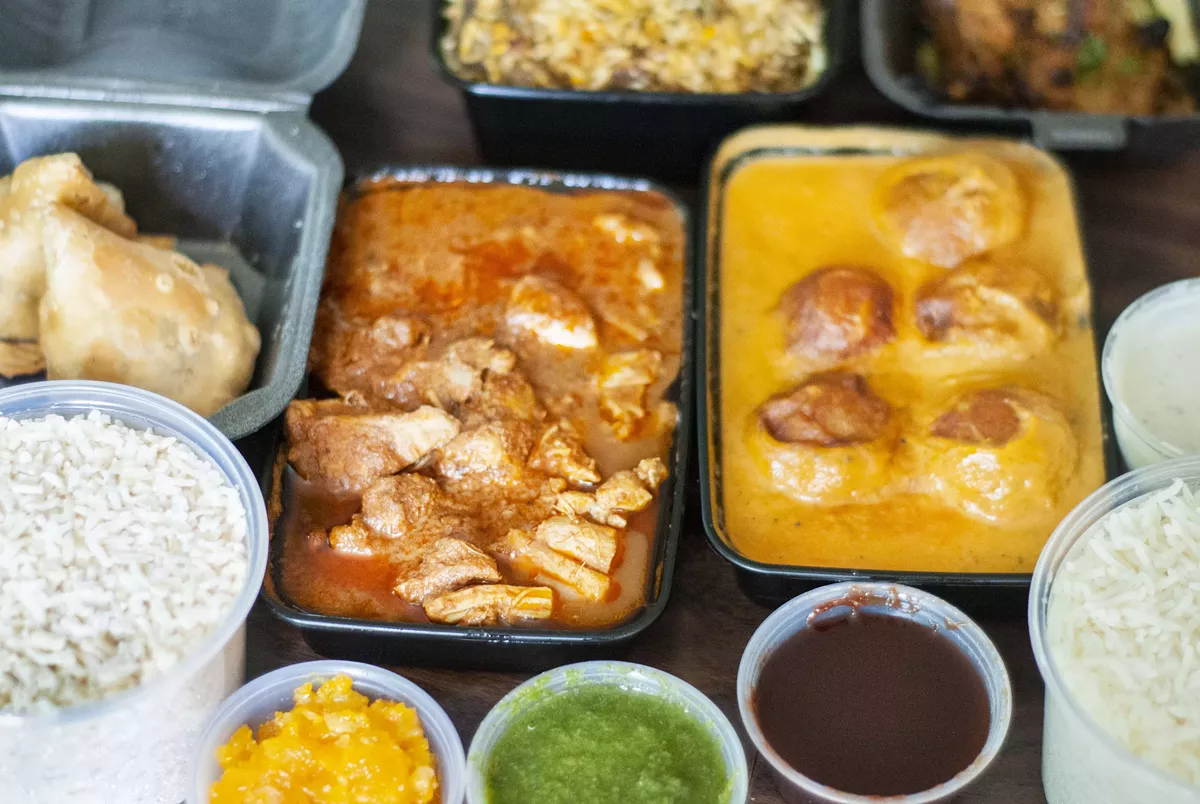 Image: Chettinadu chicken and malai kofta.