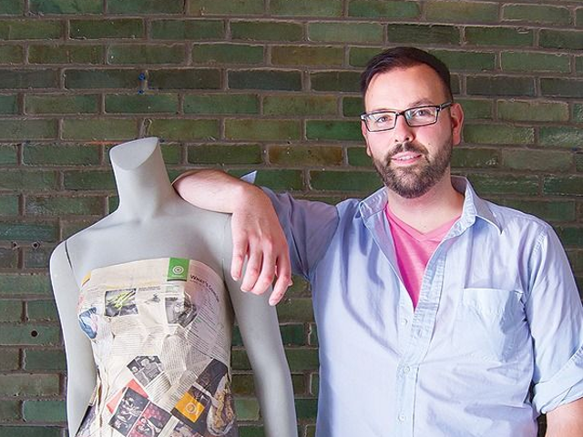 Matthew Richmond makes dresses out of old newspapers — including Metro Times