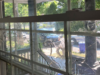 Image: Socialist streaming service Means TV's Detroit home and office attacked in drive-by shooting