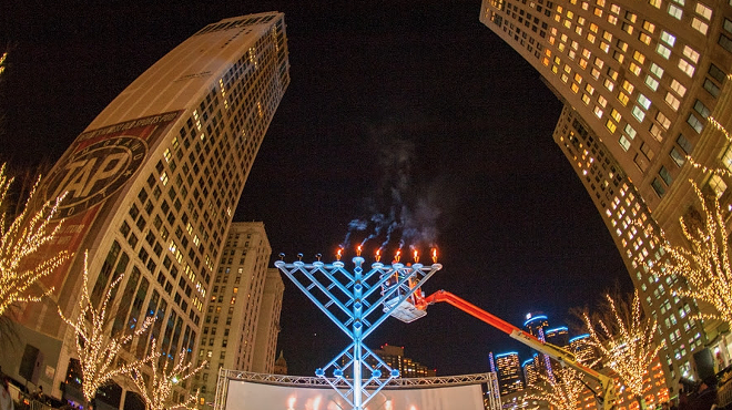 Image: Menorah in the D returns to Detroit's Campus Martius to kick off the Festival of Lights