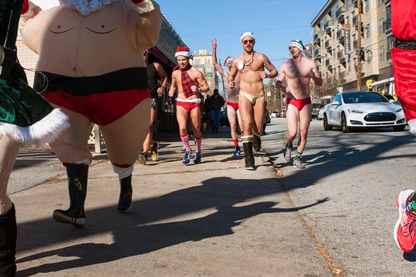Santa Speedo Run
Every winter for the past eight years, brave souls in the Detroit area freeze for a mile in just speedos and Santa hats while running along Woodward Ave. from Campus Martius. The event is a fundraiser run by Halo Detroit to benefit local charities. This year, the organization has the goal of drawing 250 participants, with proceeds to be split between The Greening of Detroit and the Ruth Ellis Center.