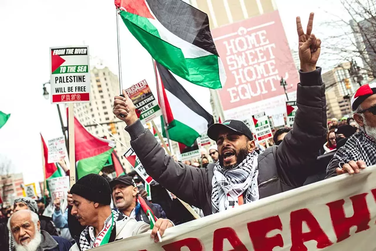 Image: Metro Detroiters join global day of action calling for ceasefire in Gaza