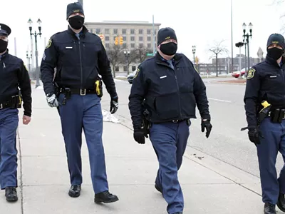 Michigan State Police on patrol in Lansing in 2021.