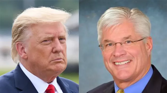 Then-Michigan Senate Majority Leader Mike Shirkey (R-Clarklake), right, met with Donald Trump on Nov. 20, 2020, in the Oval Office.