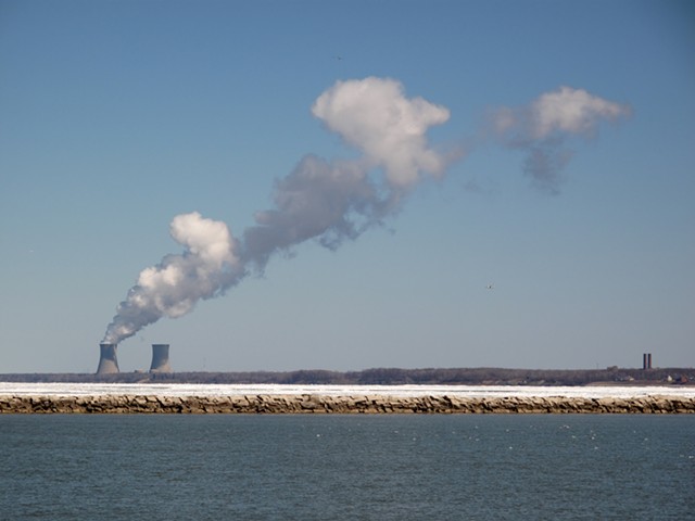 Perry Nuclear Power Station as seen from Headlands State Park, Mentor, Ohio.