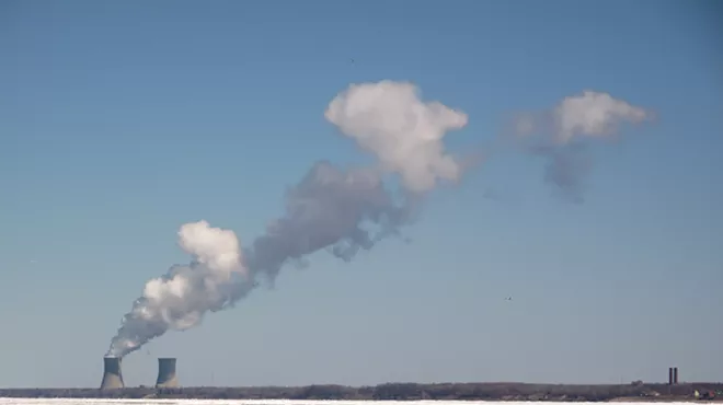 Perry Nuclear Power Station as seen from Headlands State Park, Mentor, Ohio.