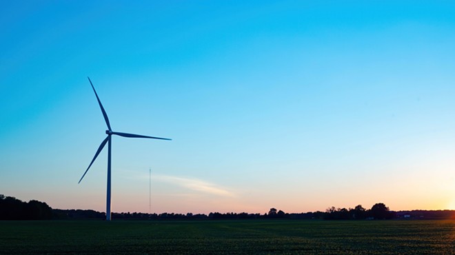 A wind farm in Michigan.