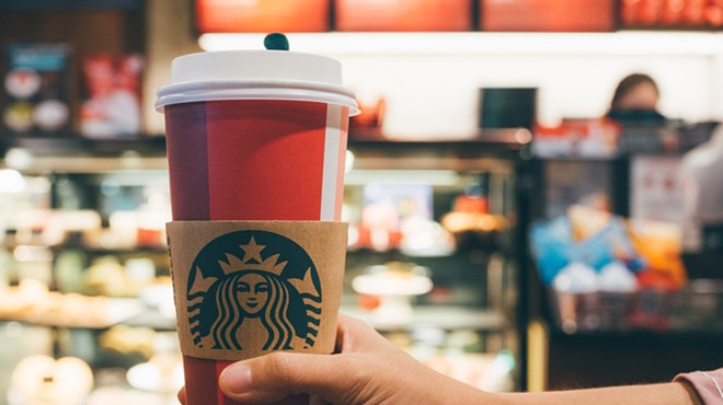 The striking workers are demonstrating outside of their stores, giving out Starbucks Workers United branded cups instead of the chain's reusable red cups.