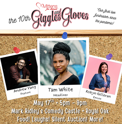 Mittens for Detroit's 10th Giggles and Gloves Comedy Fundraising Event