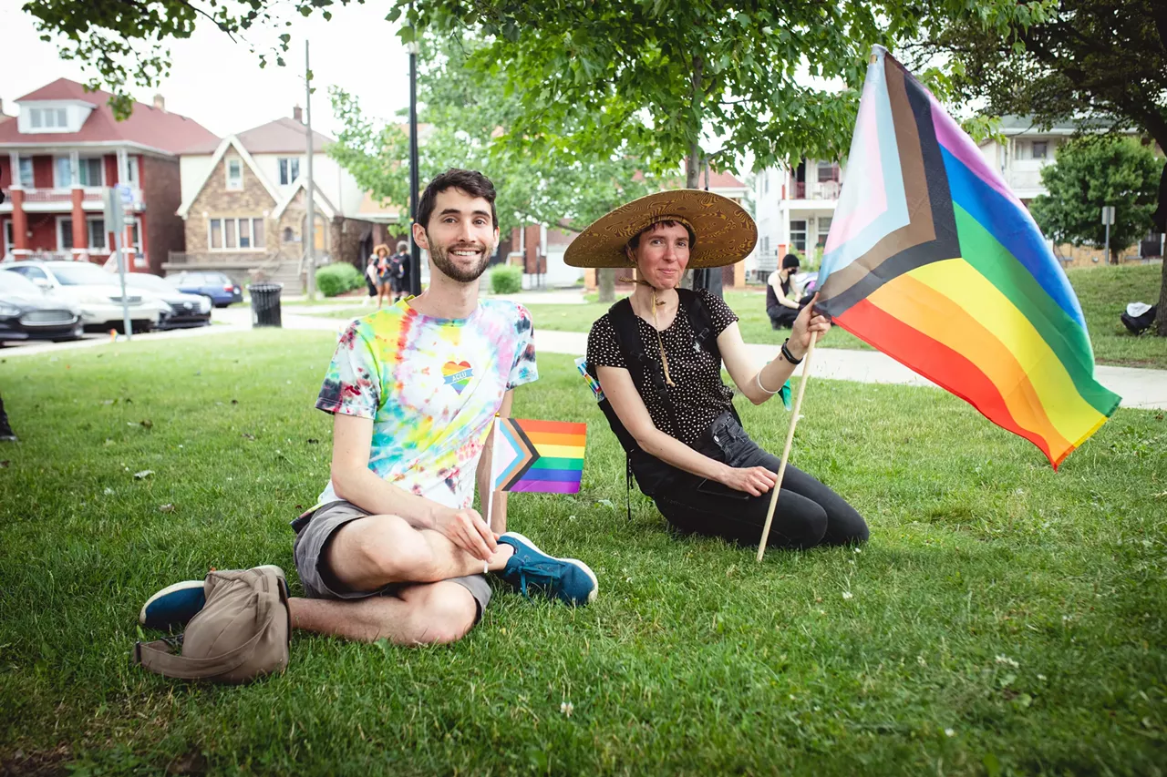 Image: Nessel joins Hamtramck protest over city banning LGBTQ+ Pride flags