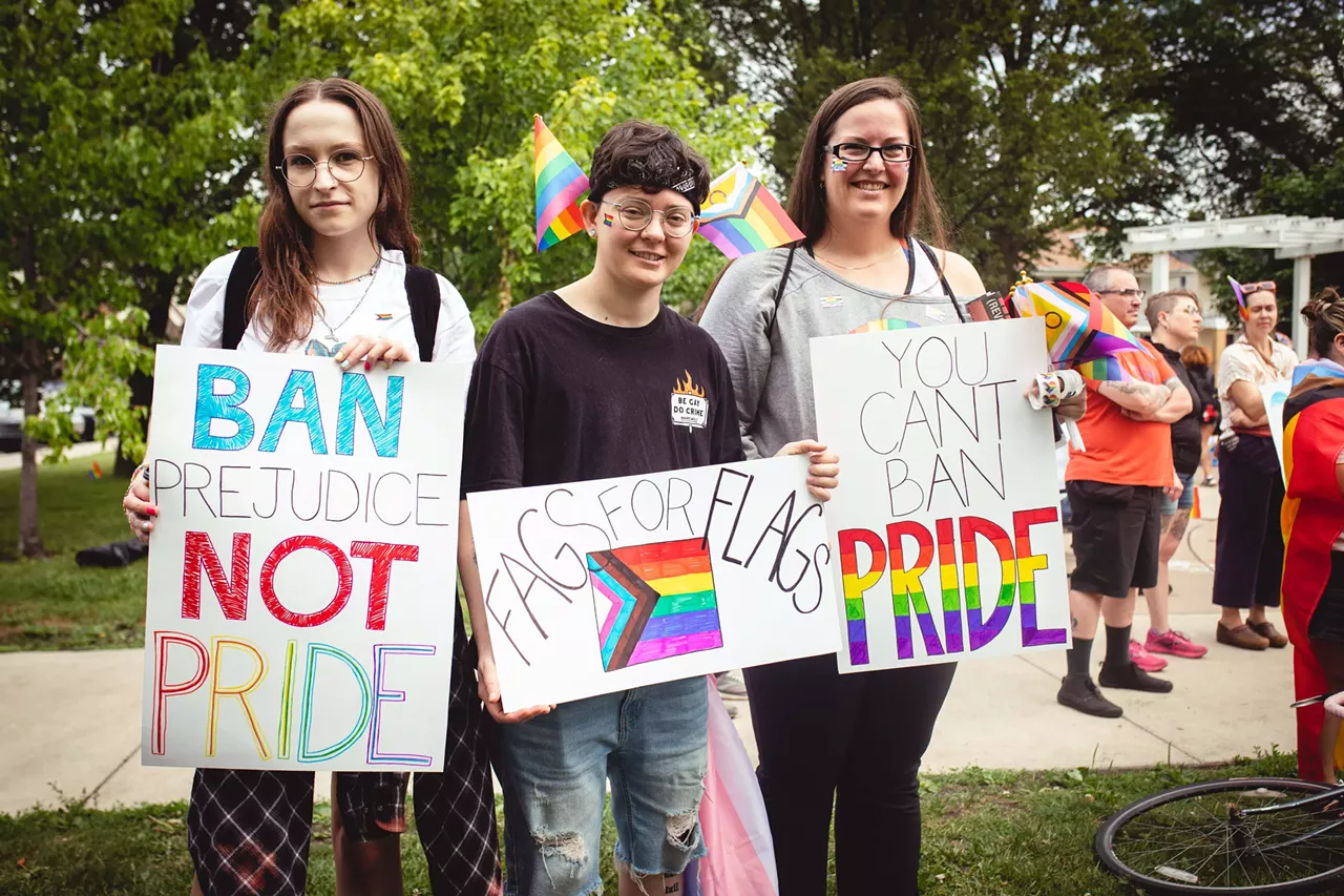 Image: Nessel joins Hamtramck protest over city banning LGBTQ+ Pride flags