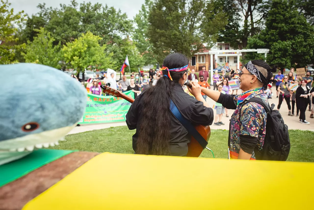 Image: Nessel joins Hamtramck protest over city banning LGBTQ+ Pride flags