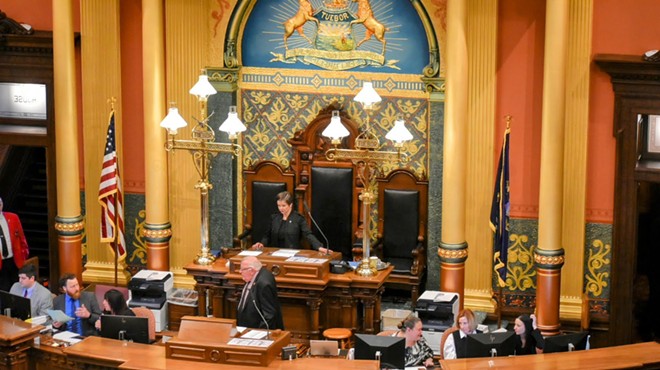 House Speaker Pro Tem Laurie Pohutsky presides over the House on the first day of session, Jan. 11, 2023.