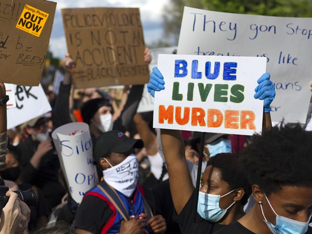 Protesters in Detroit rally against police brutality.