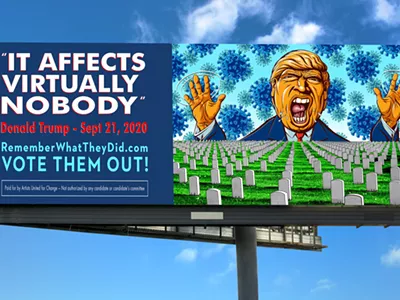 Image: Artists create more anti-Trump billboards, street posters to be erected in Michigan cities