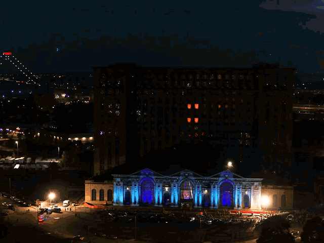 Detroit's Michigan Central Station will once again light up this Halloween