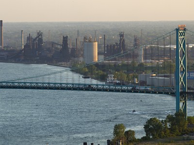 Pollution and smokestacks in Southwest Detroit.