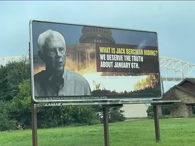 Billboards targeting U.S. Rep. Jack Bergman were installed in northern Michigan.