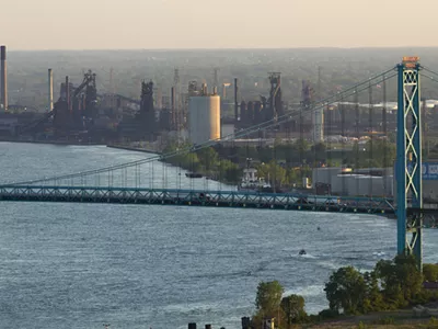 The Detroit River in Southwest Detroit.