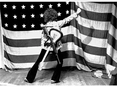 MC5 band member Wayne Kramer in Ann Arbor, Michigan B&W photograph, 1969