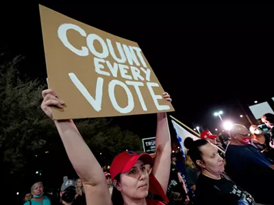 Supporters of President Donald Trump gathered in Detroit to protest the election in November 2020.