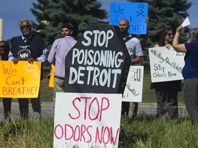 Environmental justice advocates gathered in July outside of U.S. Ecology in Detroit.