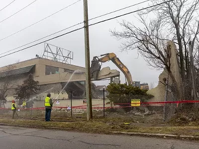 Demolition began on the abandoned La Choy factory on Detroit's west side.