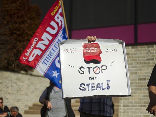 Donald Trump supporters rallied in Detroit in November 2020, falsely claiming widespread election fraud.