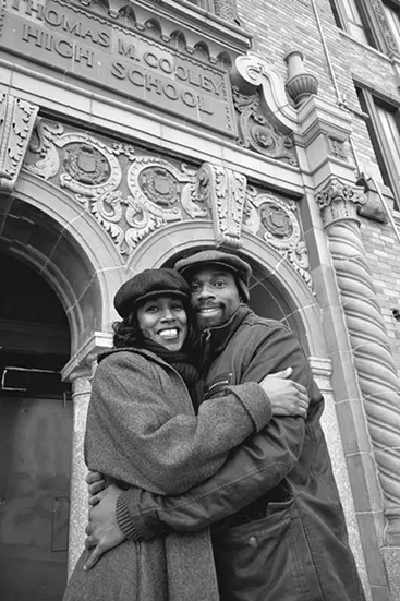 Nicole Pitts (left) and LaMar Williams (right) were profiled in an MT story last fall about their efforts to purchase Cooley High School. - Photo by Mariuca Rofick