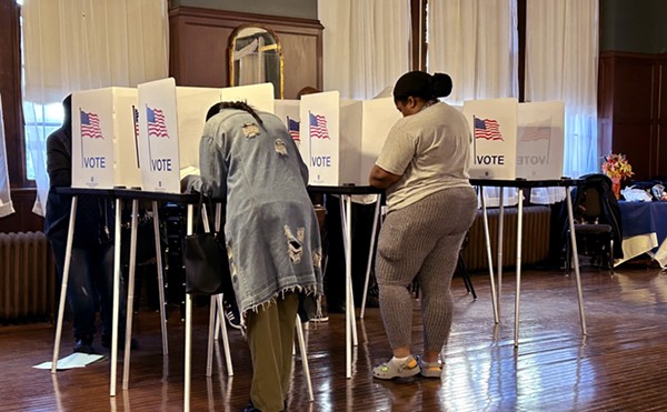 Voters in Detroit cast ballots at a polling station in November 2022.