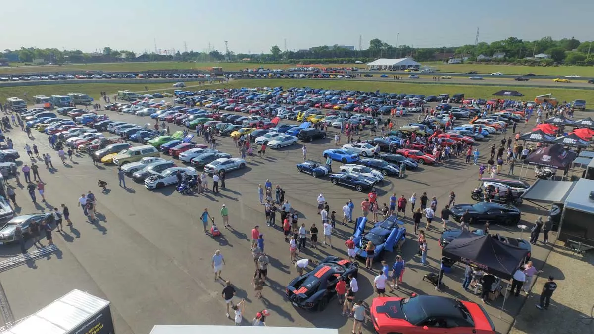 Image: Cars & Coffee at Pontiac’s M1 Concourse.