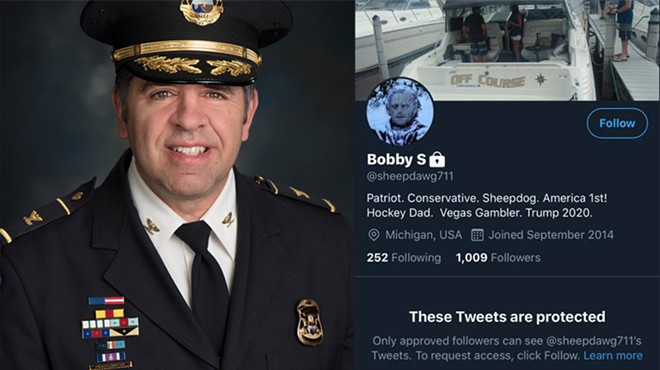 Is Shelby Twp. Police Chief Robert J. Shelide Metro Times troll @sheepdawg711?