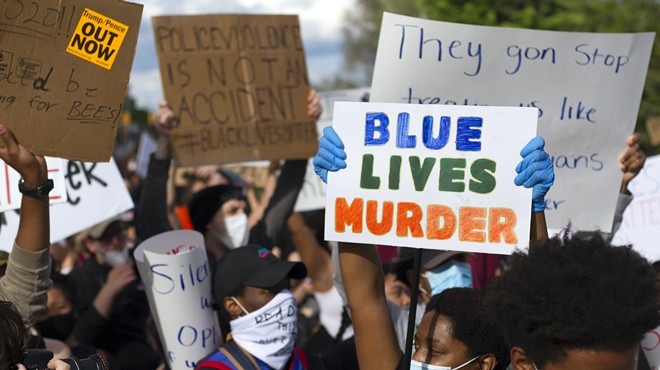 Protesters in Detroit rally against police brutality.