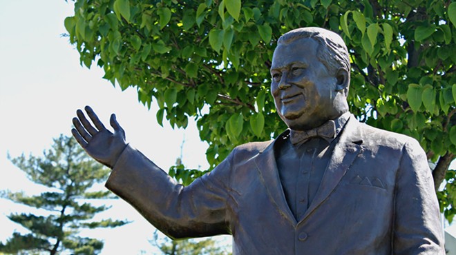 The Orville Hubbard statue was removed in June.