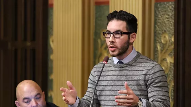 State Rep. Abdullah Hammoud, right.