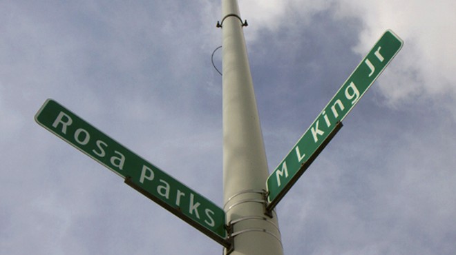 The intersection of Rosa Parks and Martin Luther King Jr. on Detroit's west side.