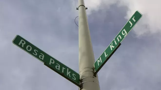 The intersection of Rosa Parks and Martin Luther King Jr. on Detroit's west side.