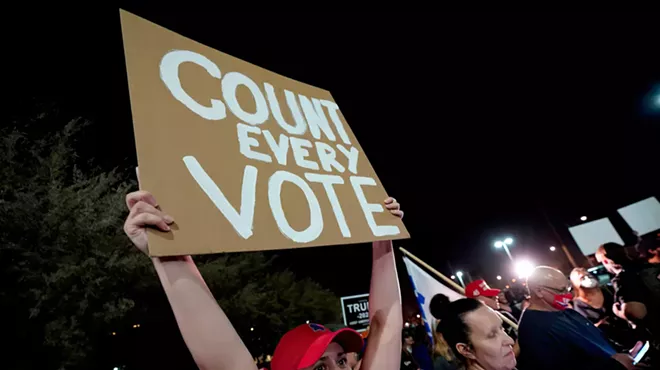 Supporters of President Donald Trump gathered in Detroit to protest the election in November 2020.