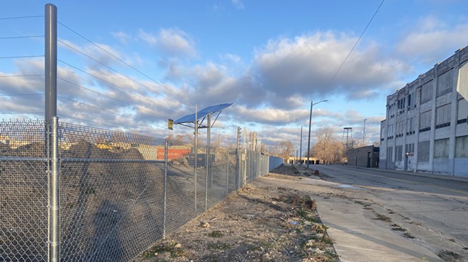 The proposed site of a concrete crushing plant at 4445 Lawton St. in Core City in Detroit.