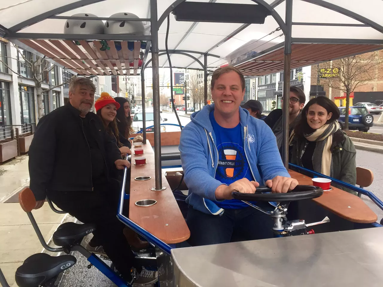 Where to go: Detroit Cycle Pub What to do: Pedal and drink Why it made the list:Hello, you get a tour of Downtown Detroit while you drink. Photo: detroitcyclepub.com 