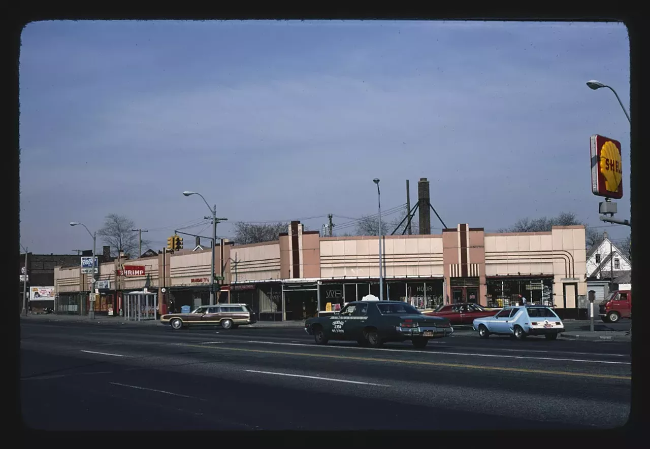 Tile Store Block, Detroit, Michigan (1976) Photo via John Margolies Roadside America Photograph Archive
