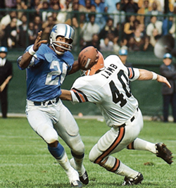 NFL Hall of Fame defensive back Lem Barney played seven of his 11 Thanksgiving Day games for the Lions at Tiger Stadium. - thuzio.com