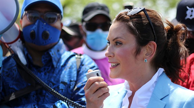 Gov. Gretchen Whitmer and Lt. Governor Garlin Gilchrist II marched with police brutality protesters in Highland Park and Detroit.