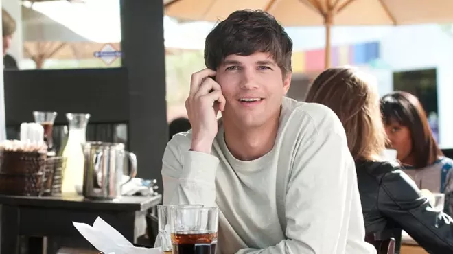 Kutcher: Mobile phone ad or movie still? You make the call.
